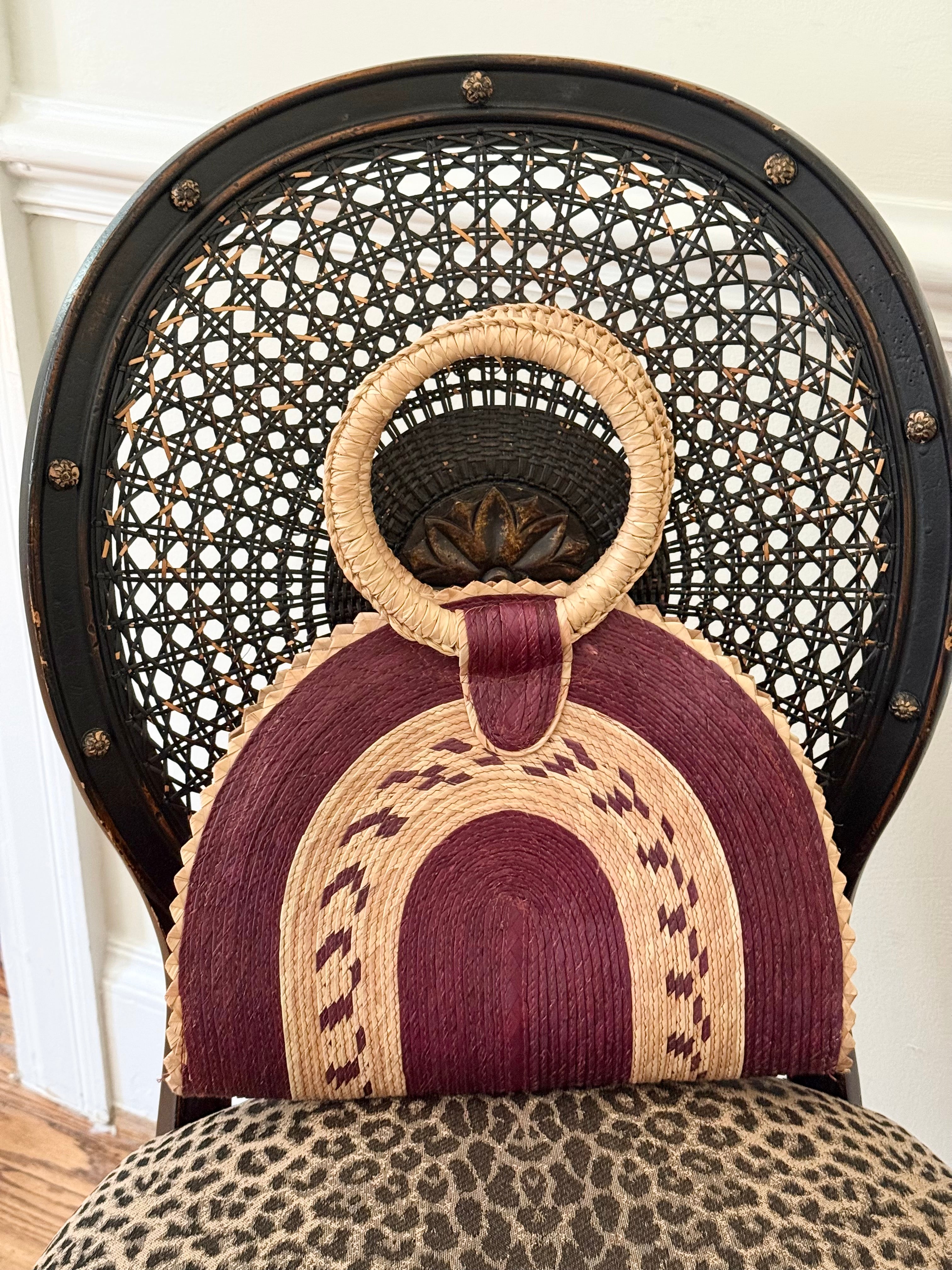 Woven Straw Handbag