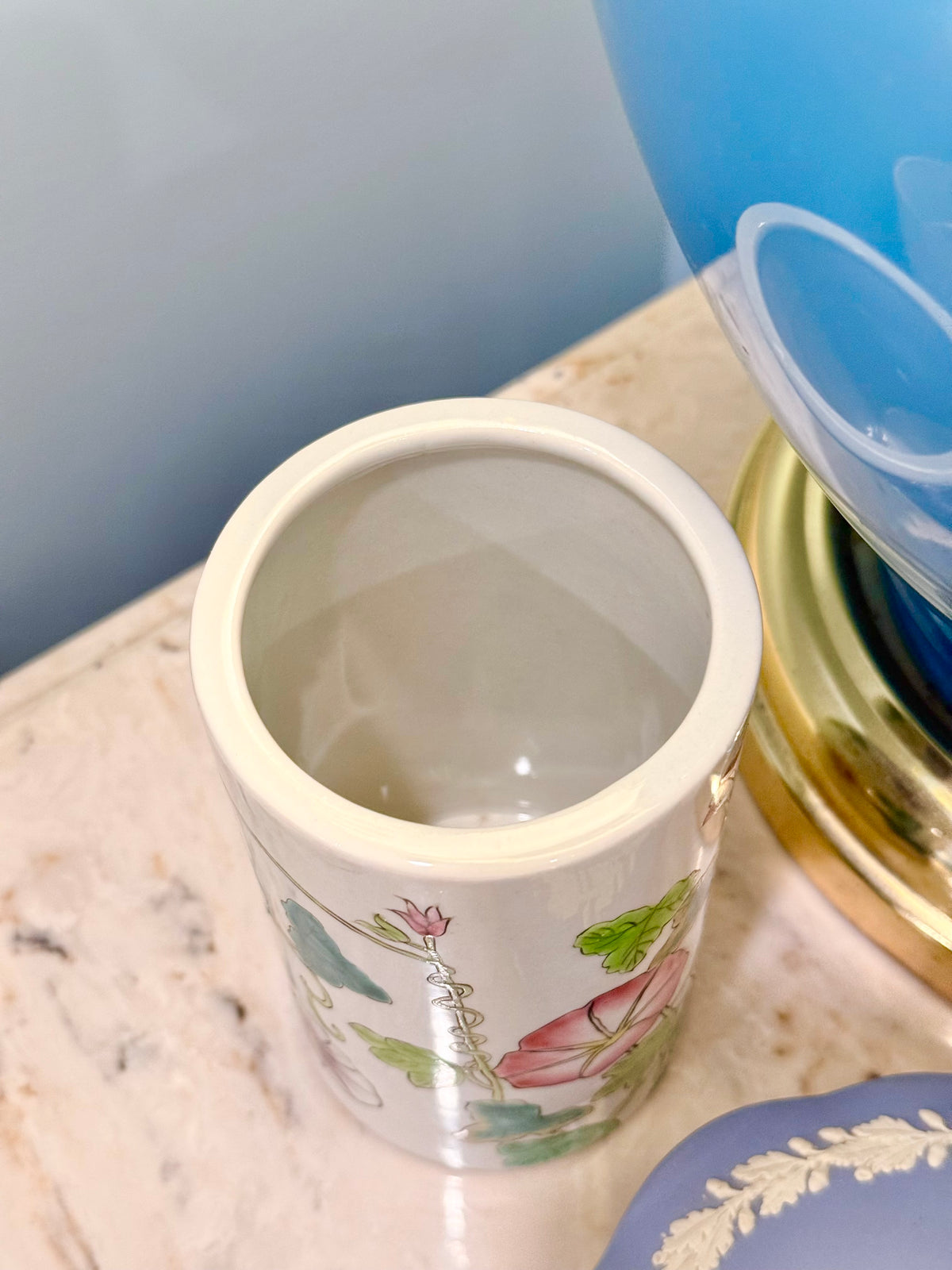 Vintage Floral Ceramic Vase