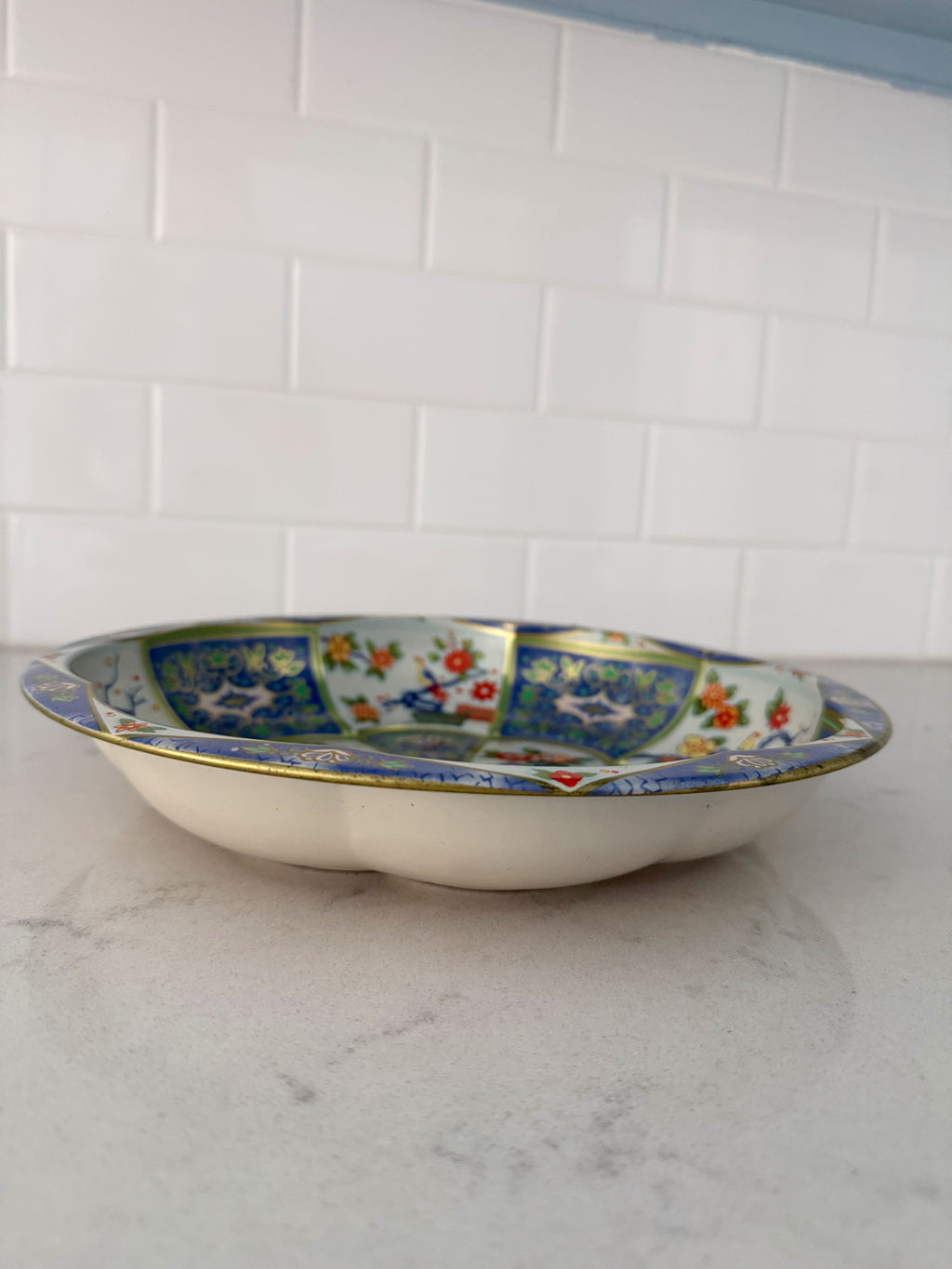 Vintage Enamel Printed Bowl