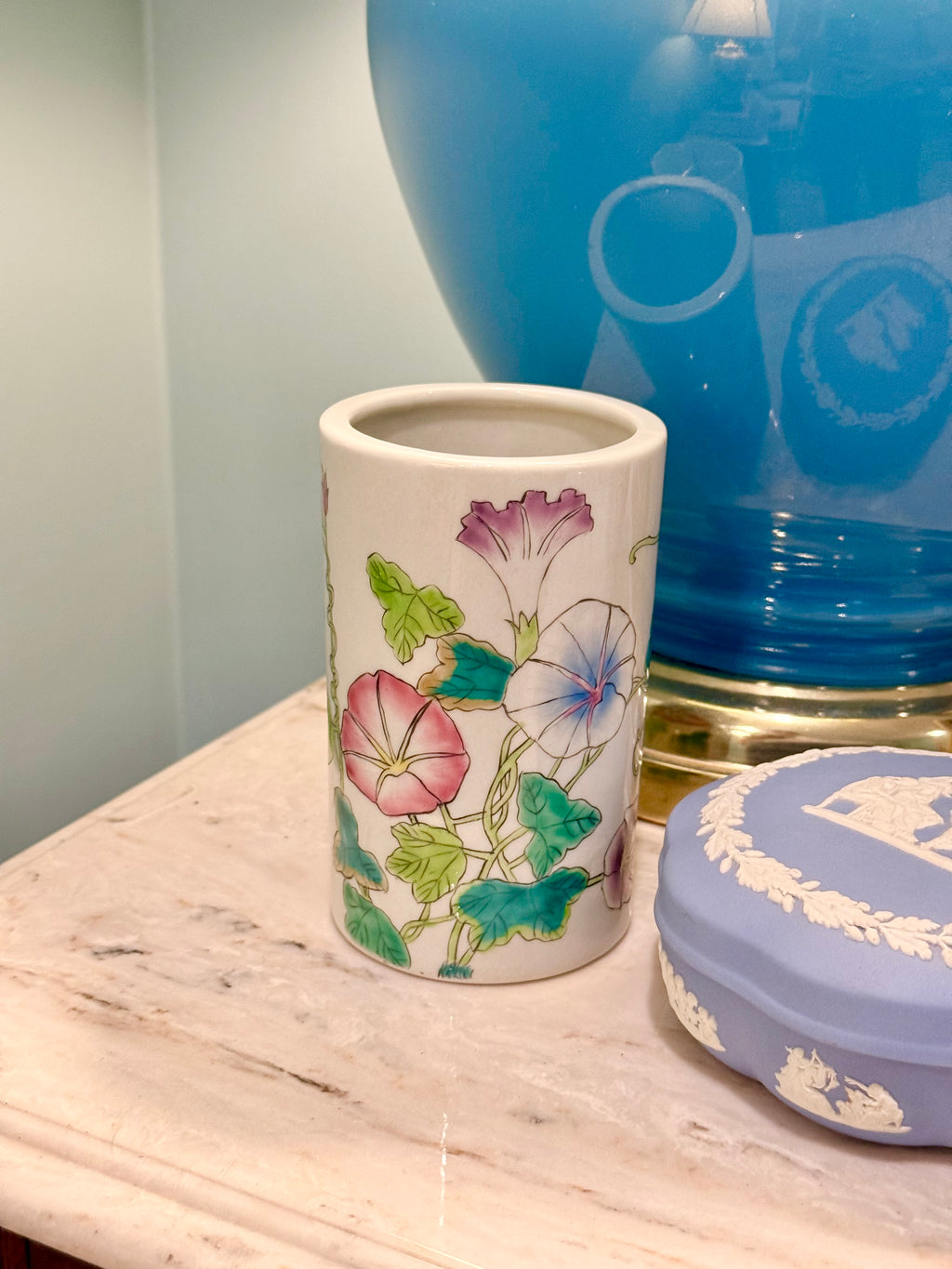 Vintage Floral Ceramic Vase