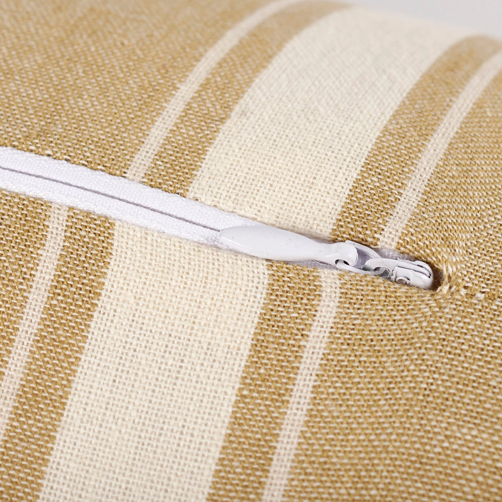 Tan Stripe Bolster Pillow