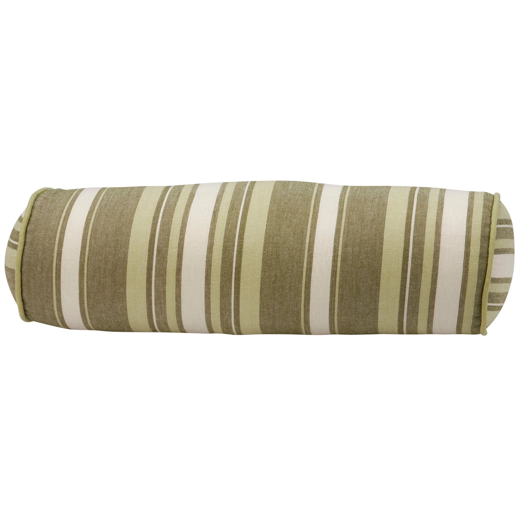 Green Stripe Bolster Pillow