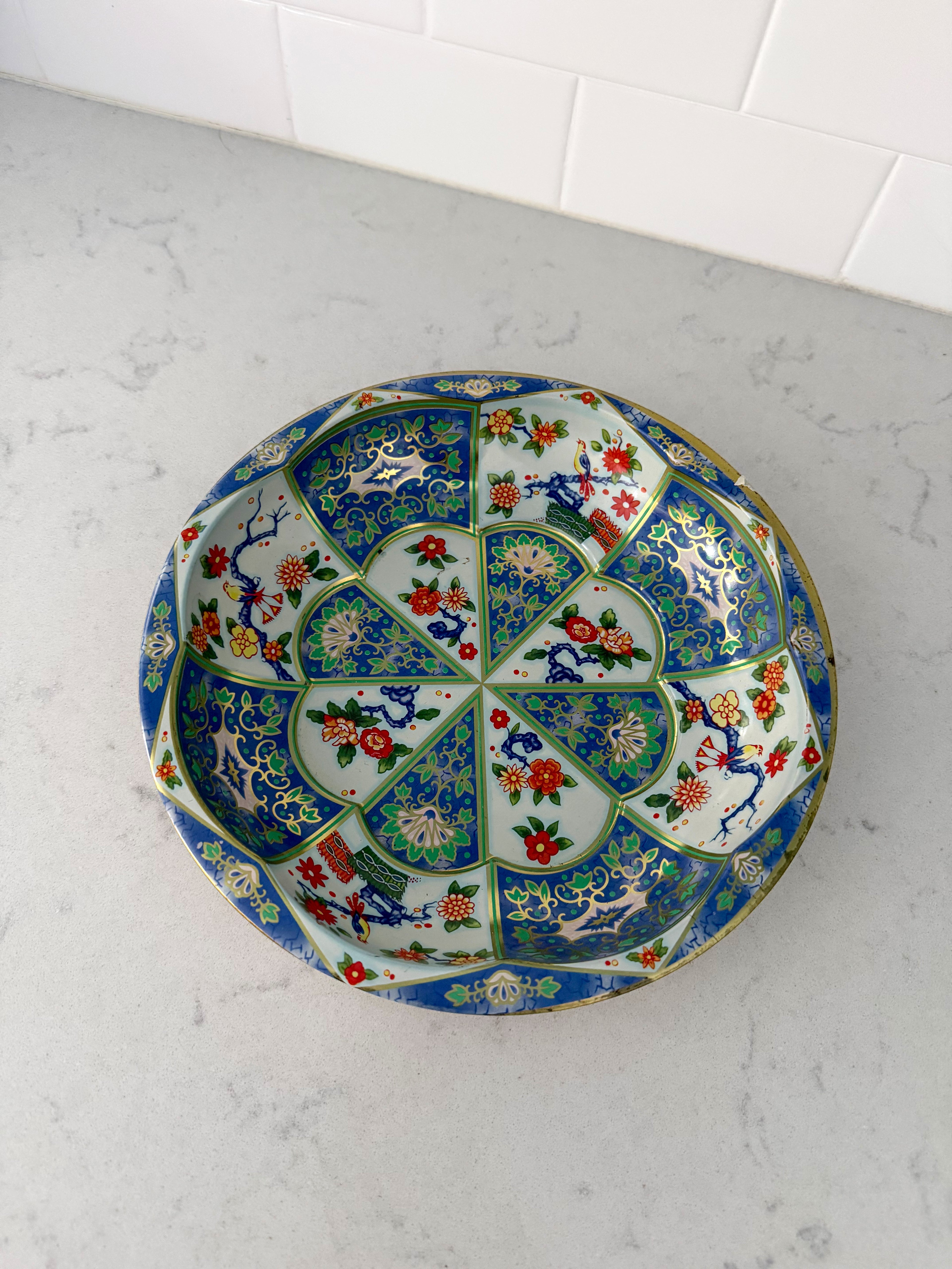 Vintage Enamel Printed Bowl