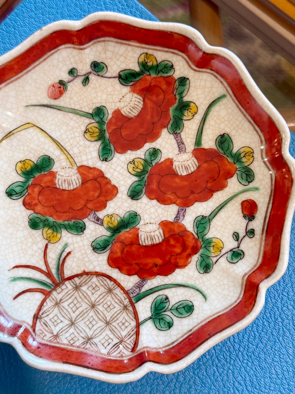 Red Floral Plate