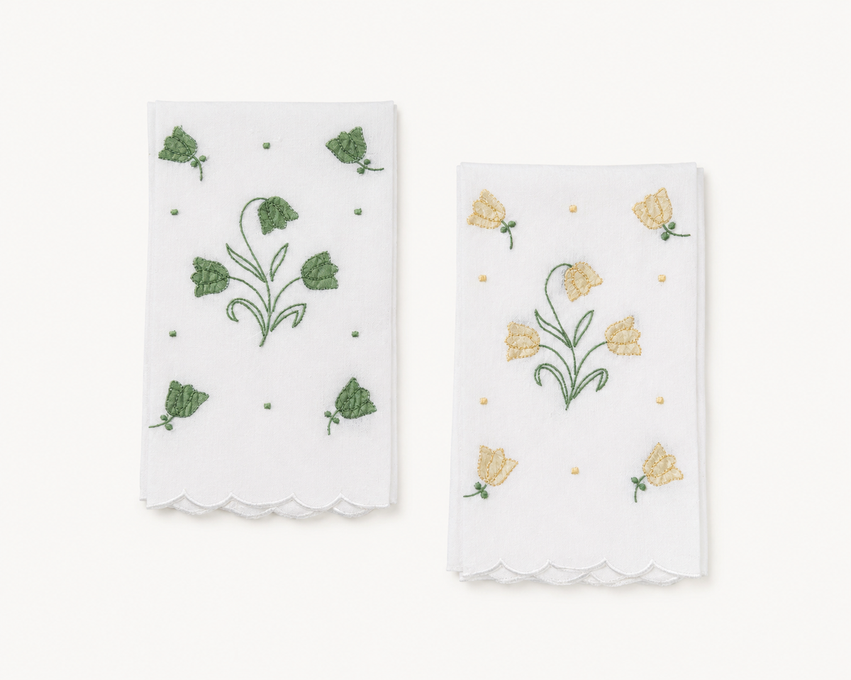 Vintage Floral Hand Towel Set