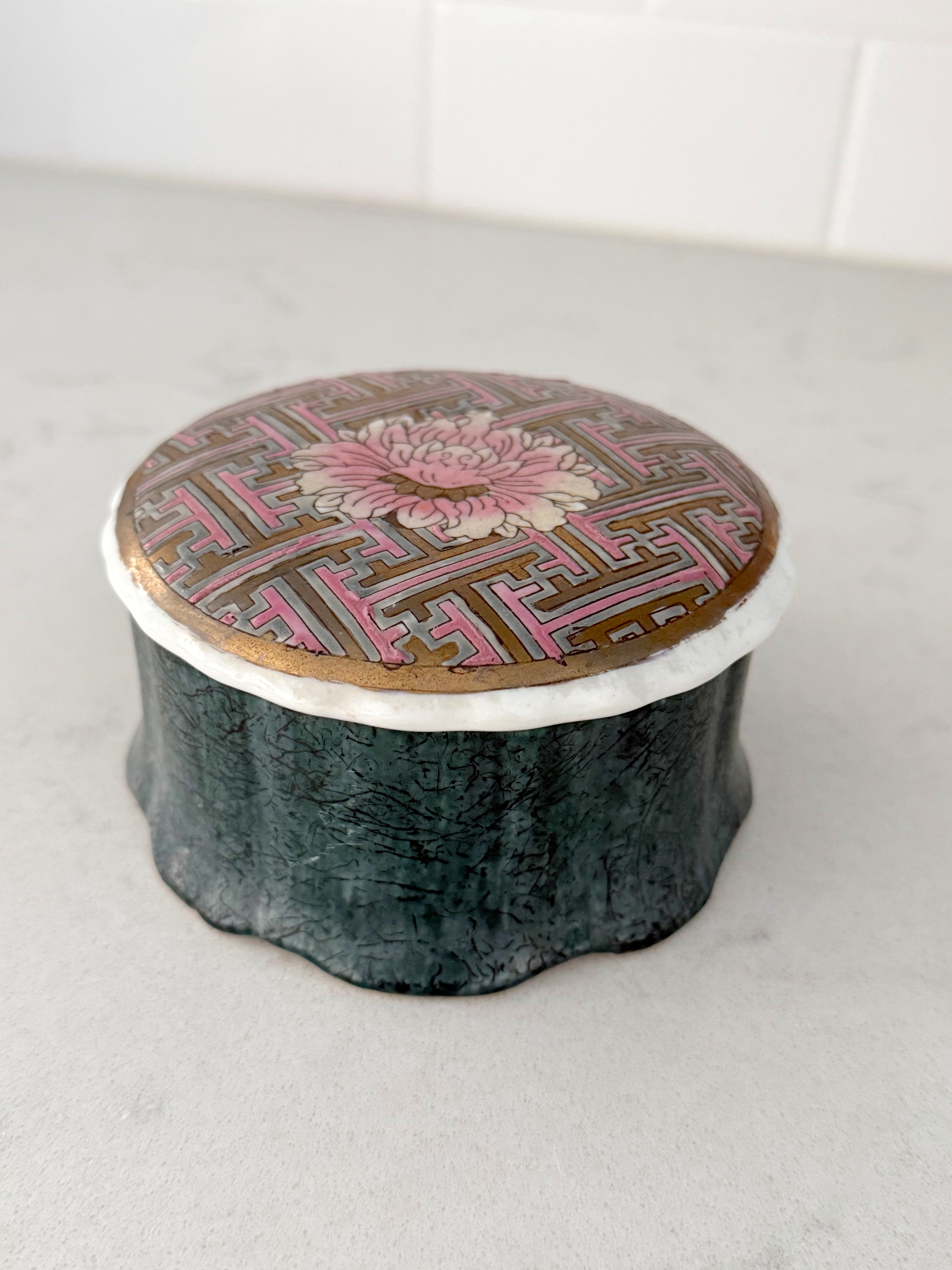 Floral Porcelain Trinket Box