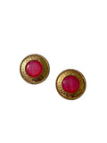Vintage Pink Gemstone Earrings