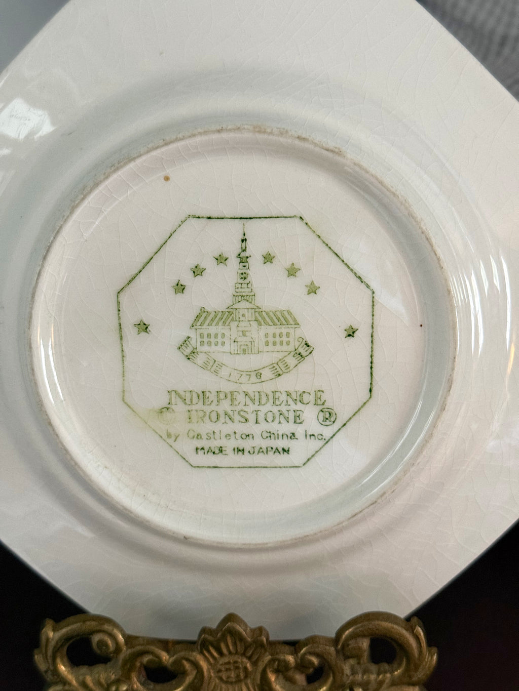 Green Floral Plate