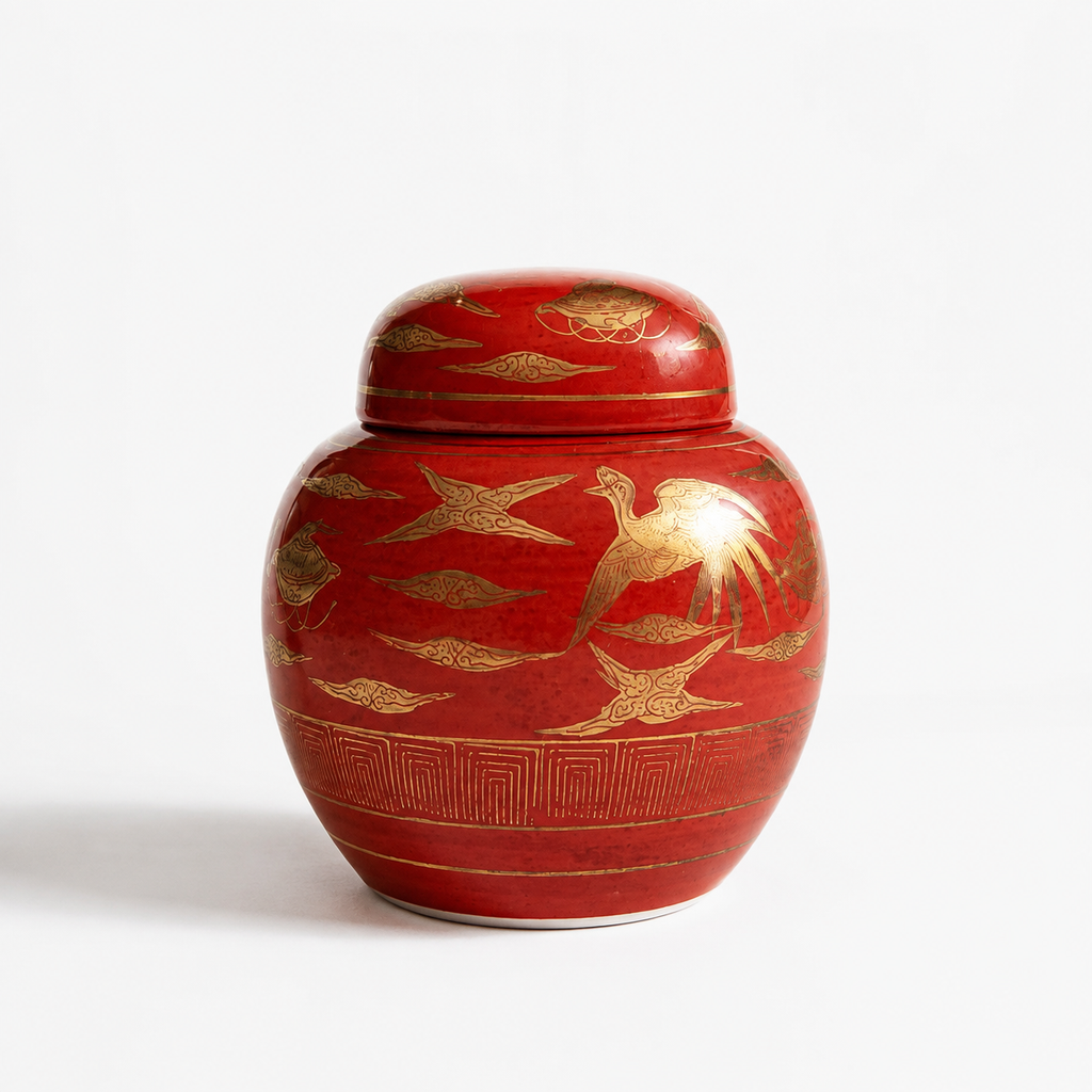 Orange Chinese Ginger Jar
