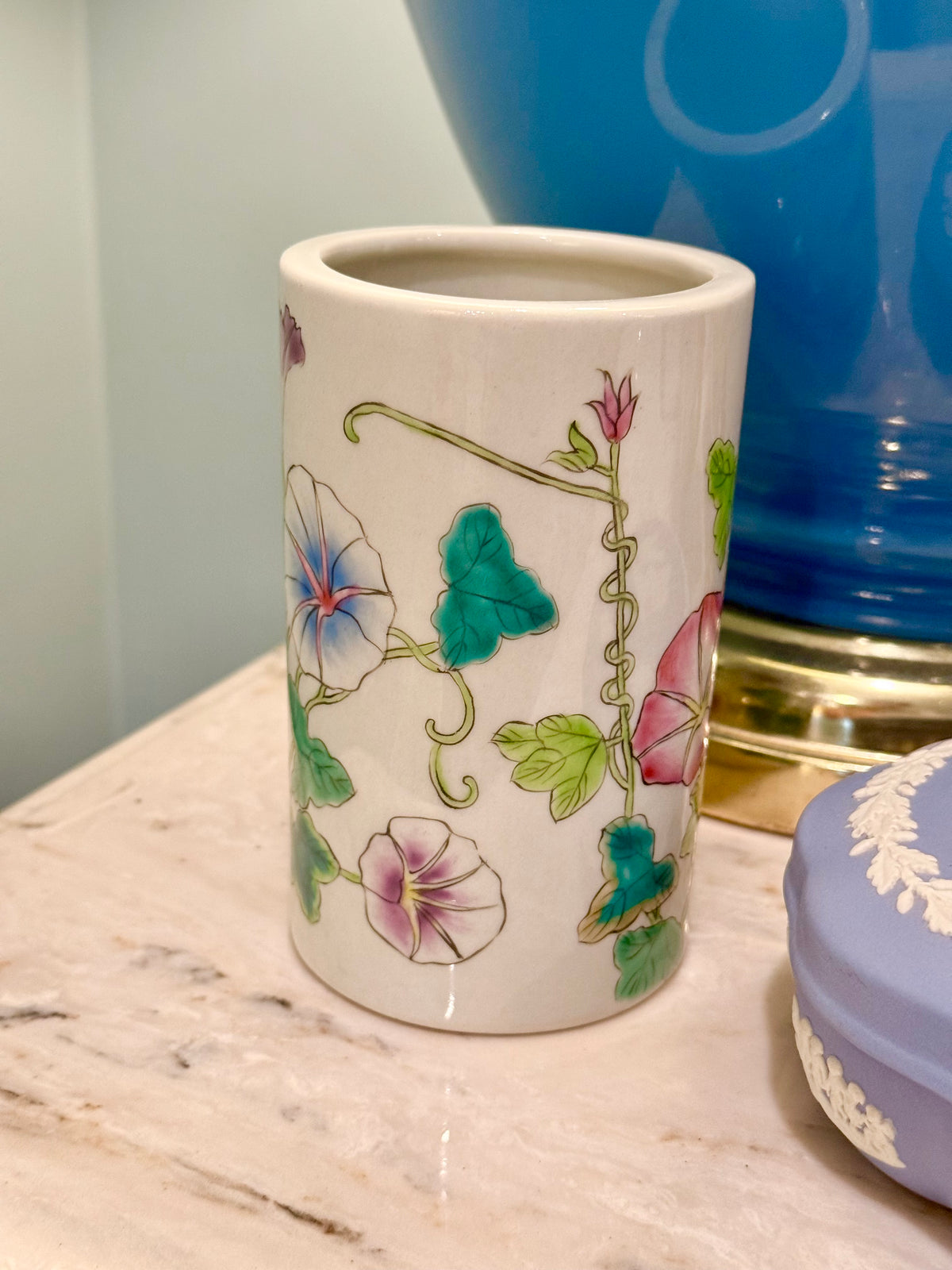 Vintage Floral Ceramic Vase