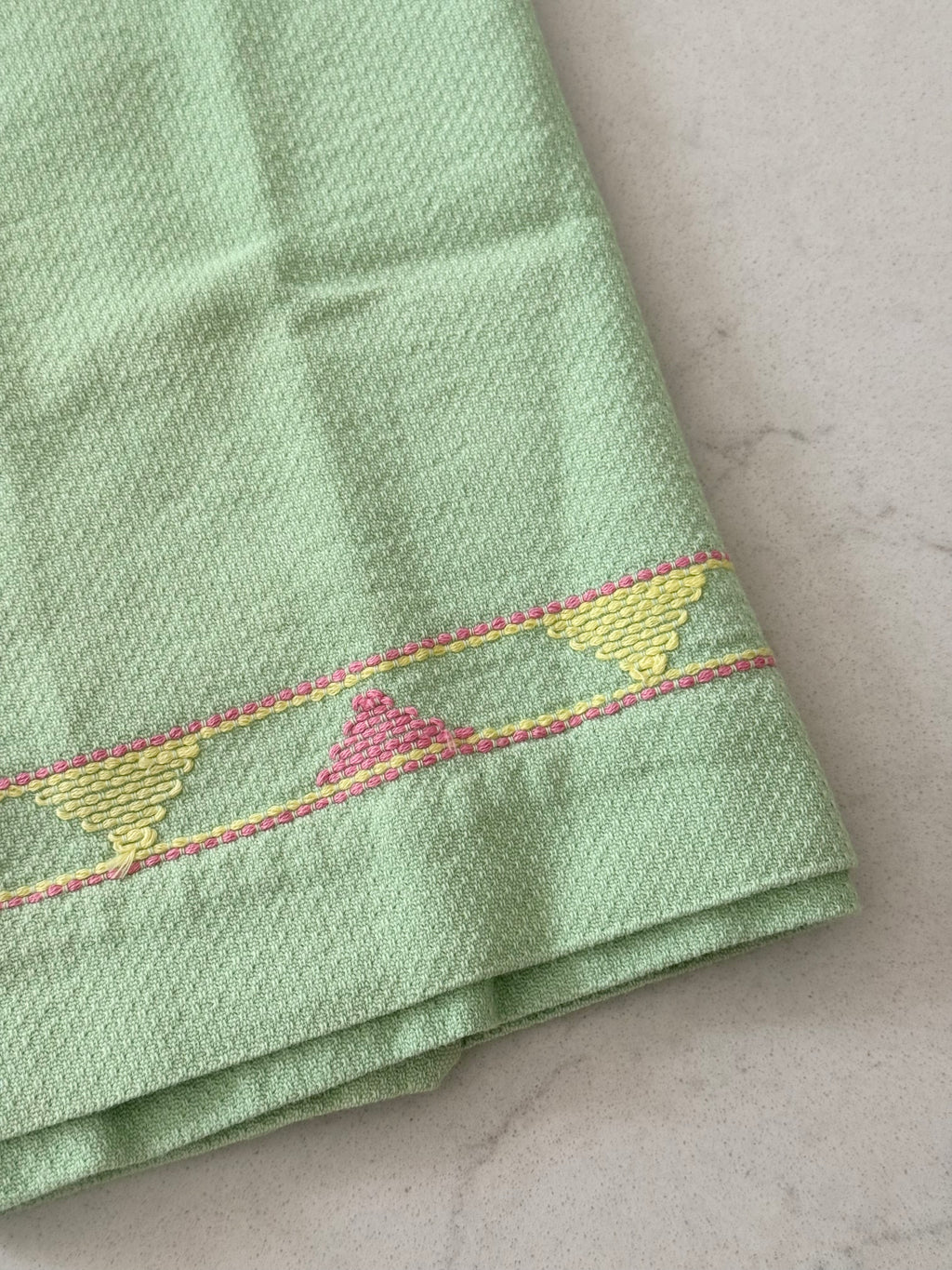 Vintage Green Tea Towel
