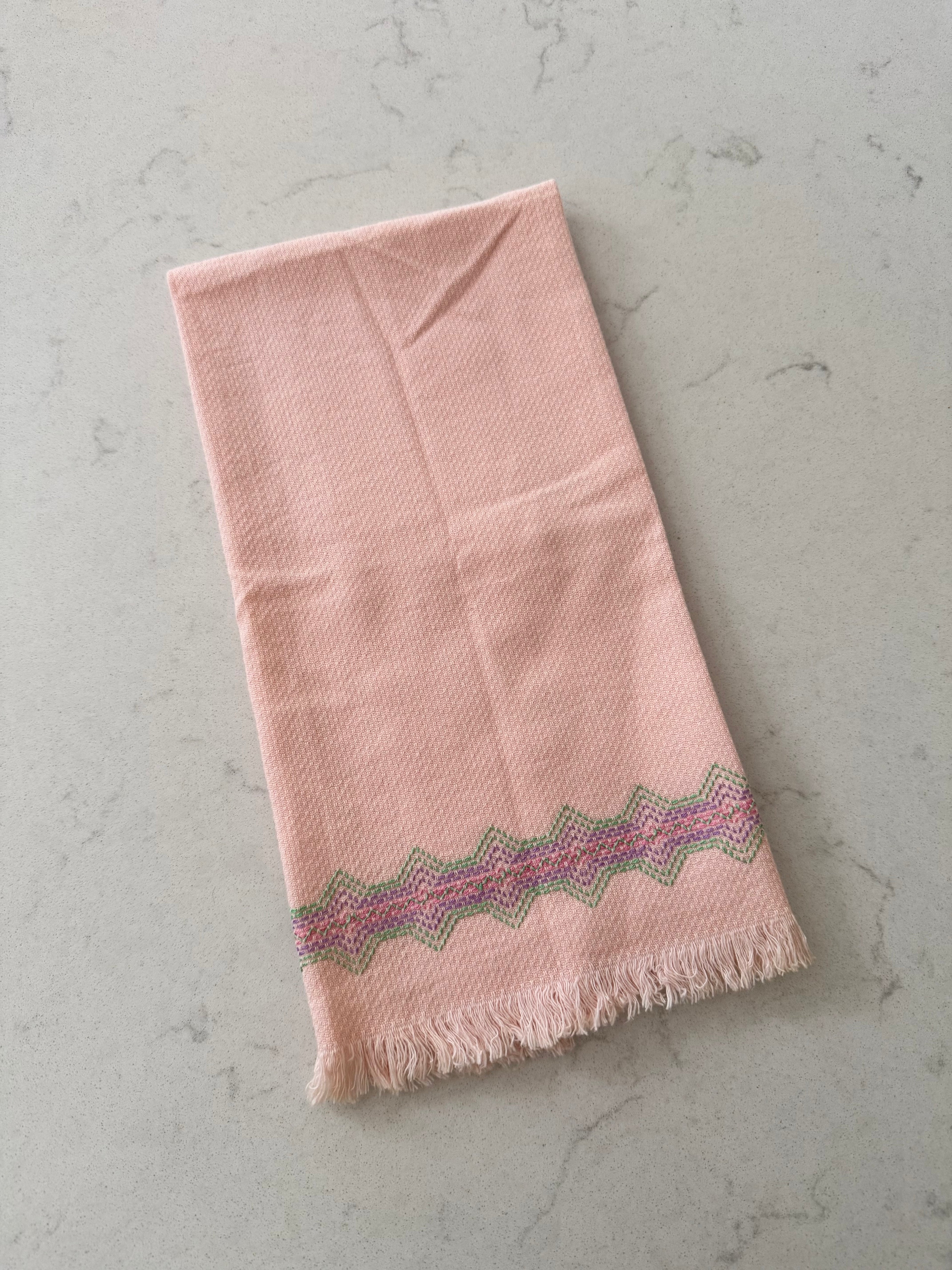 Vintage Light Pink Tea Towel