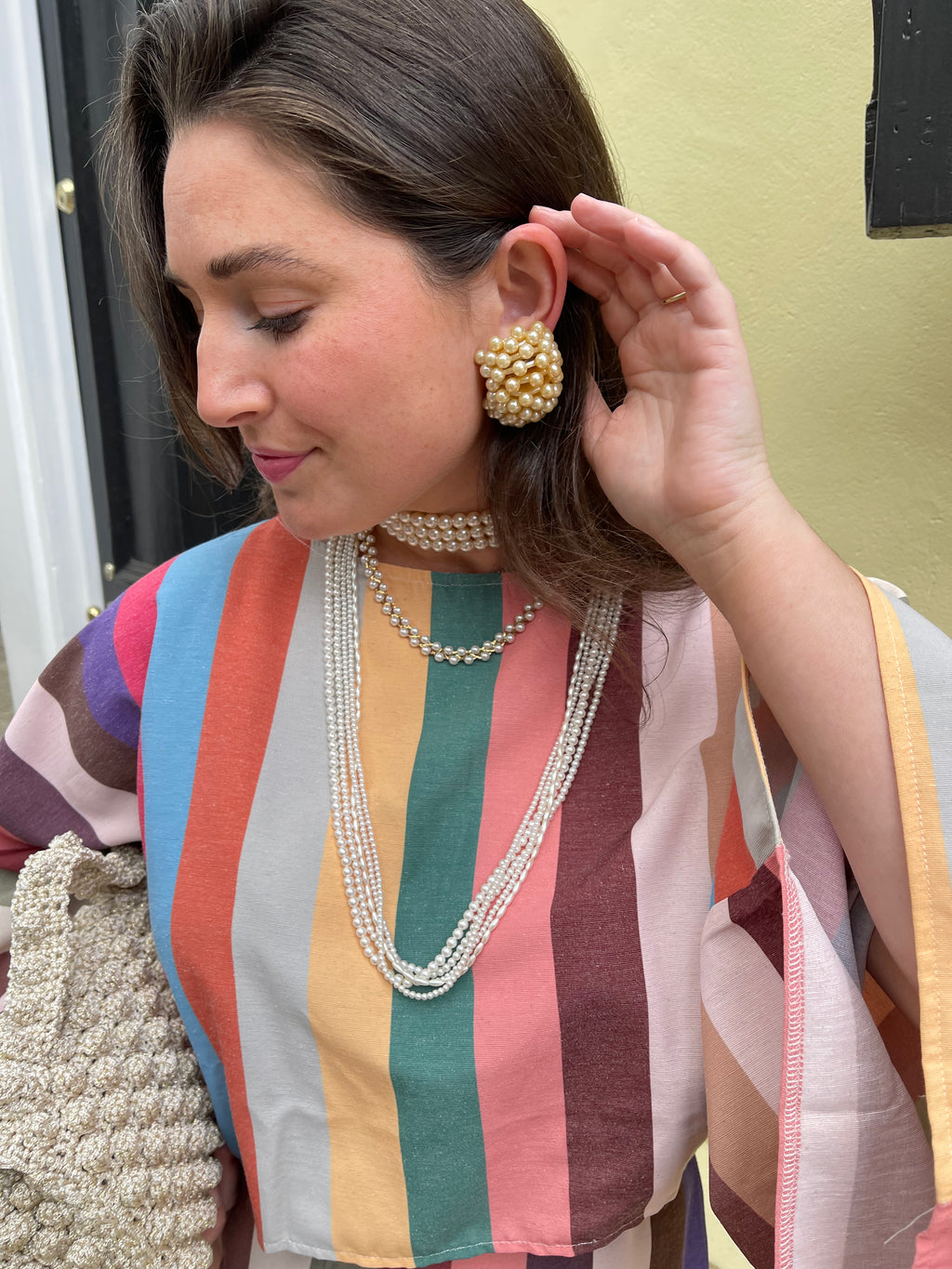 Pearl Cluster Clip-On