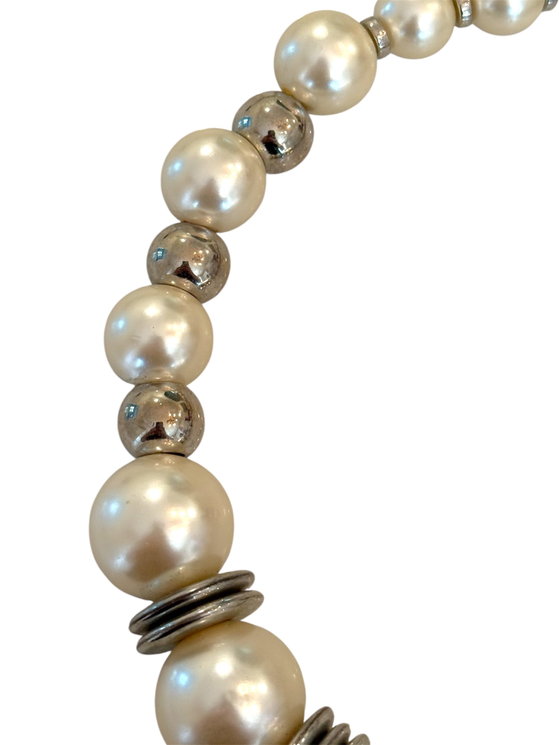 Pearl & Silver Bead Necklace