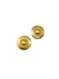 Vintage Matte Gold Circle Earrings