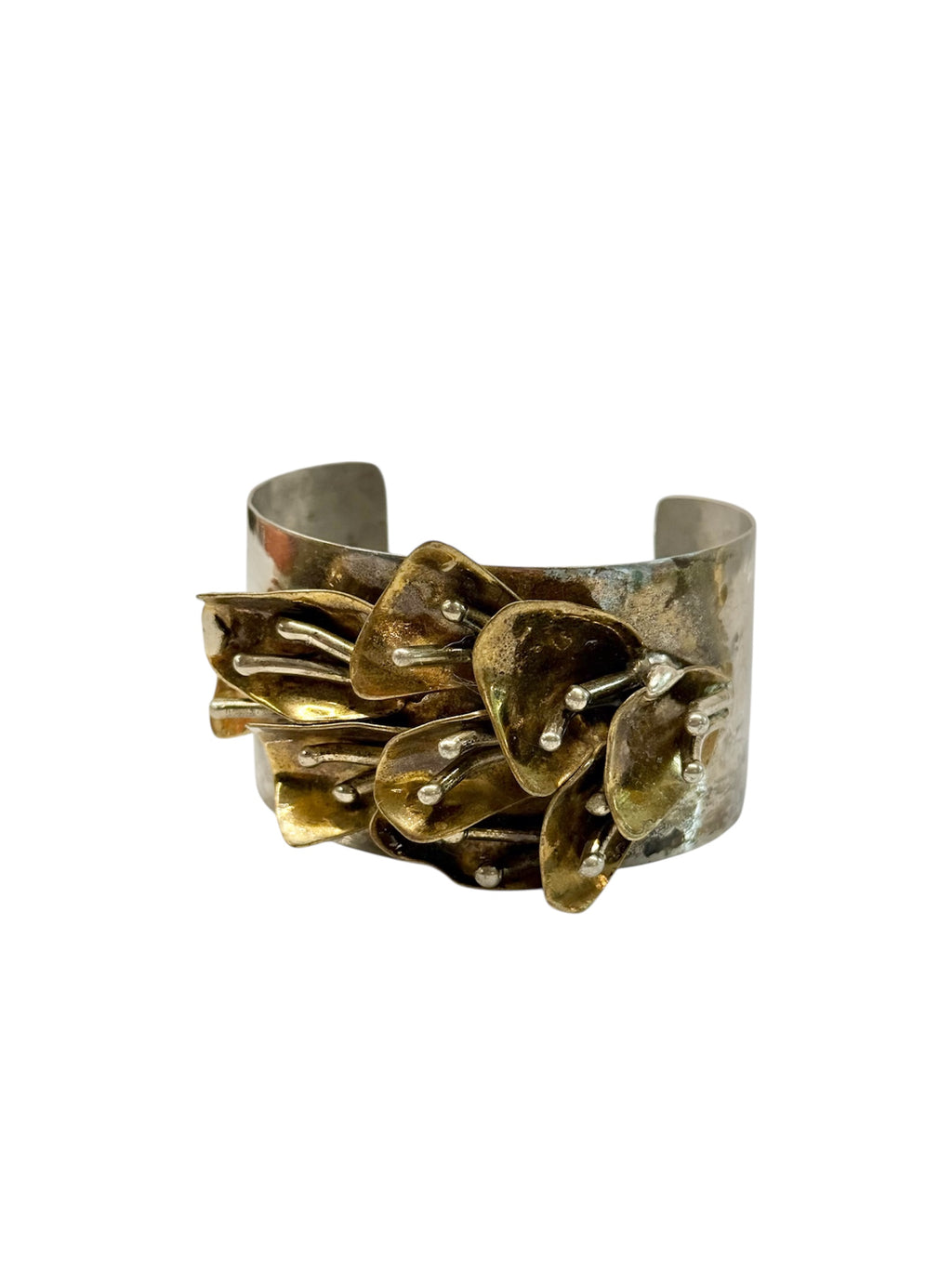 Vintage Two Tone Floral Cuff