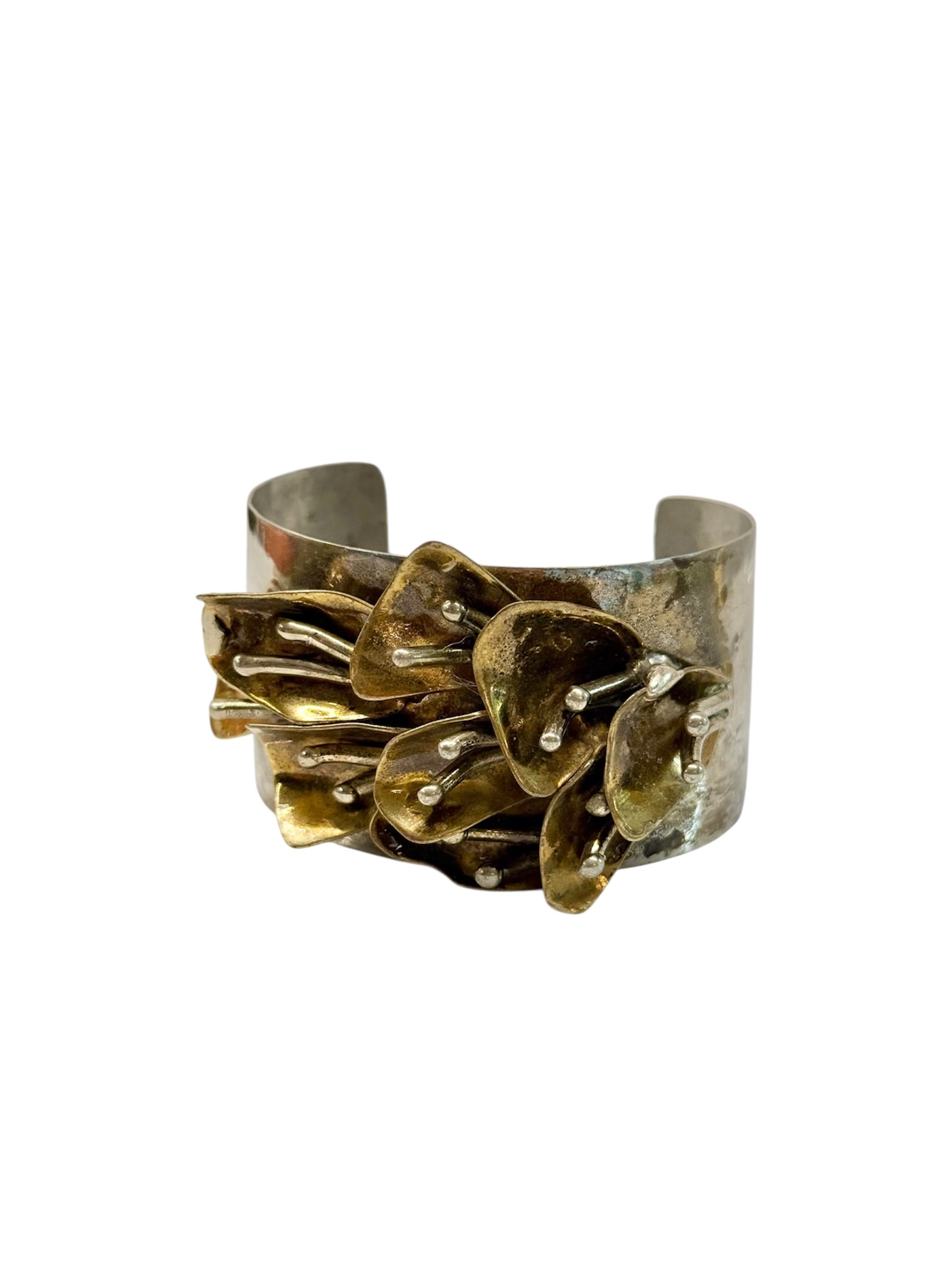 Vintage Two Tone Floral Cuff
