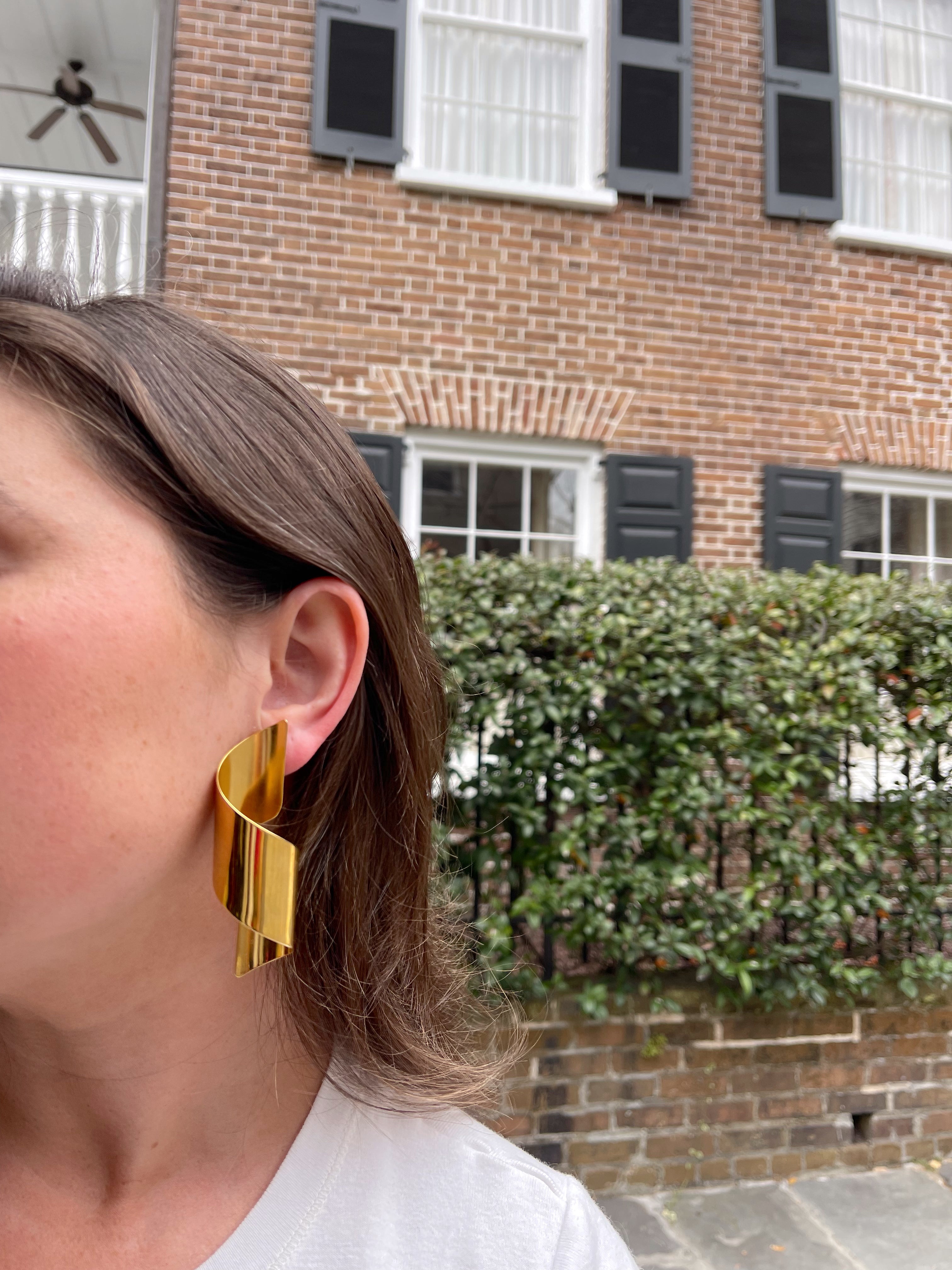 Gold Sculptural Earrings