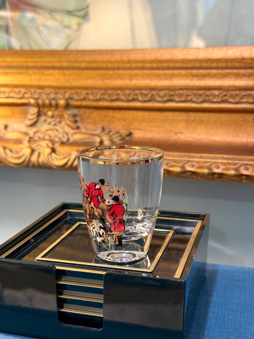 1960s Fox Hunt Shot Glass