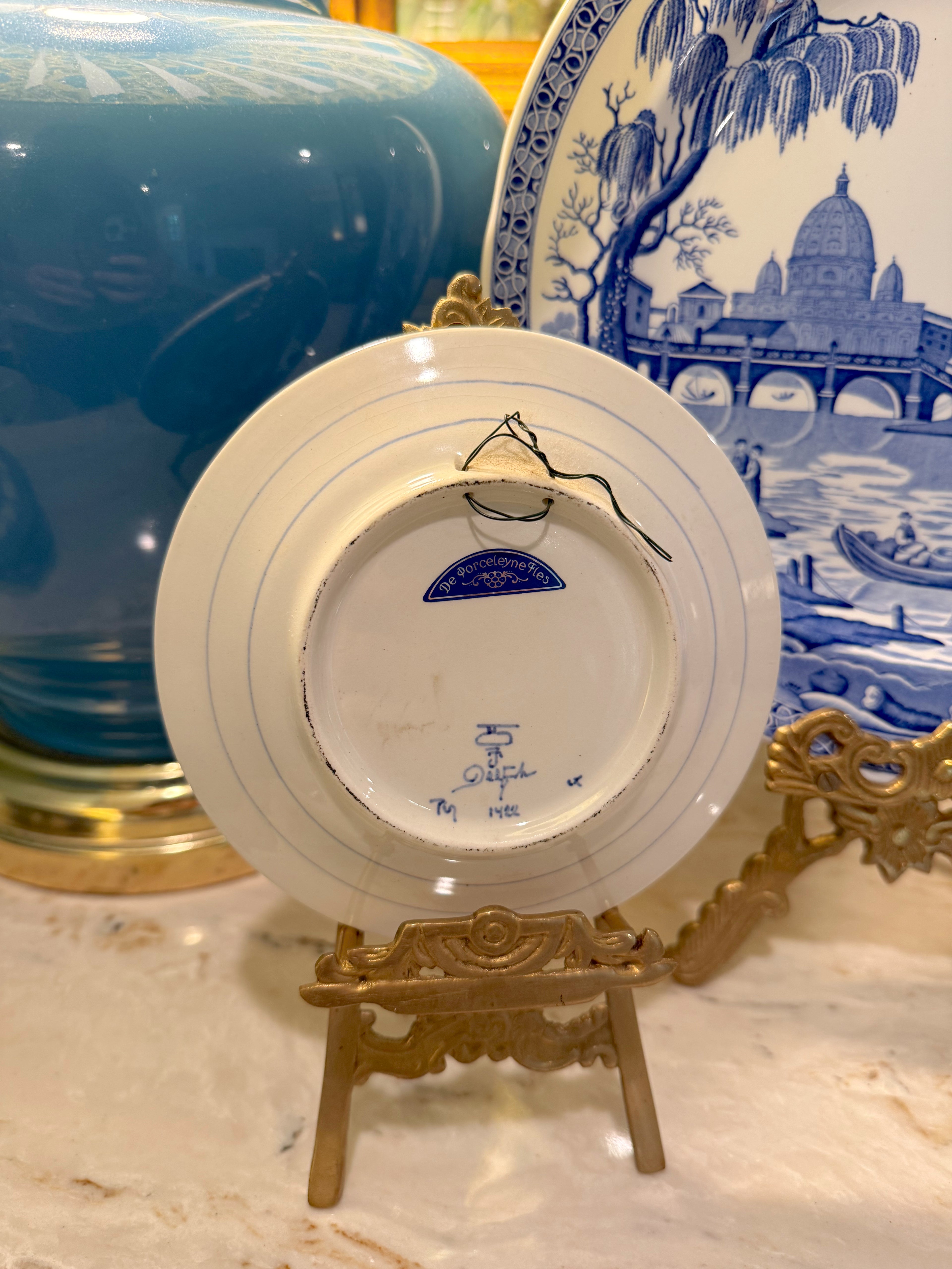 Small Blue Floral Plate