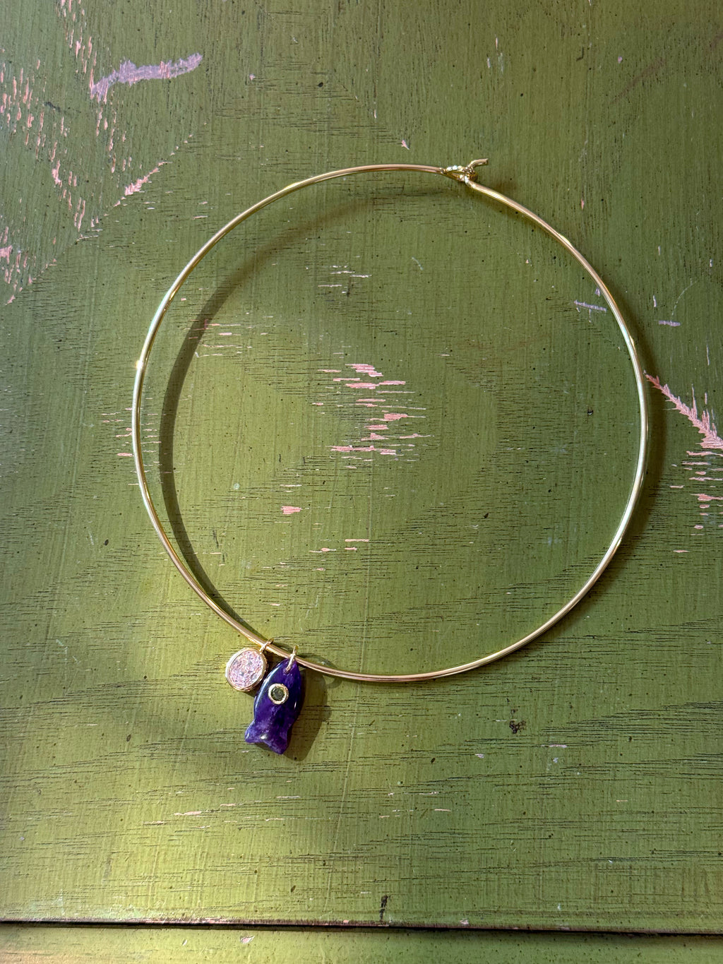 Charm Necklace - Purple Fish