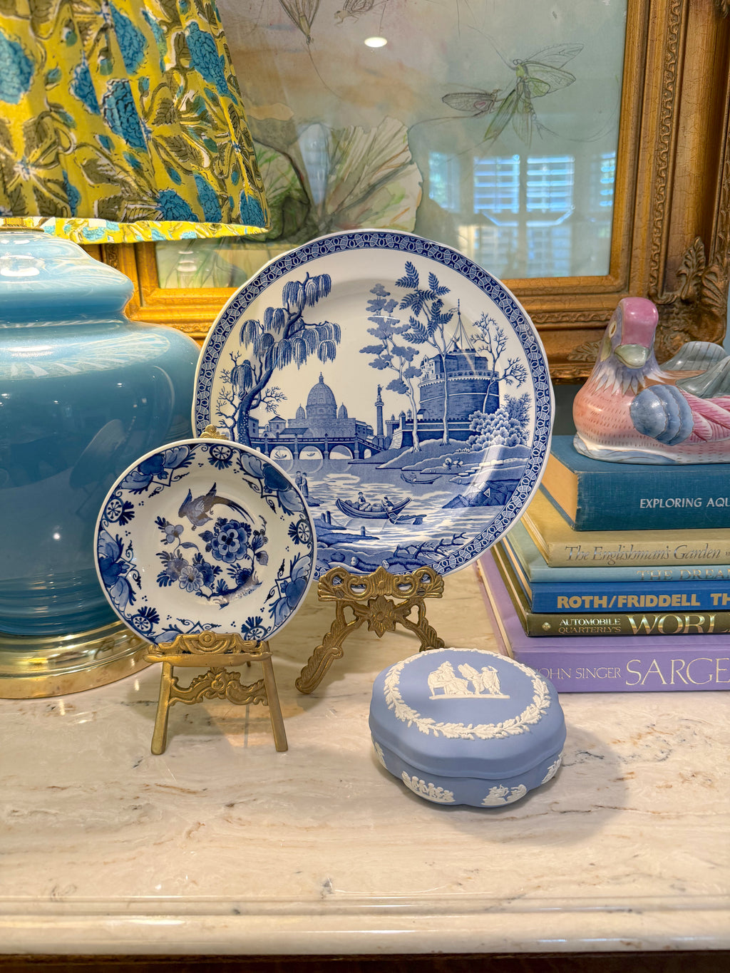 Small Blue Floral Plate