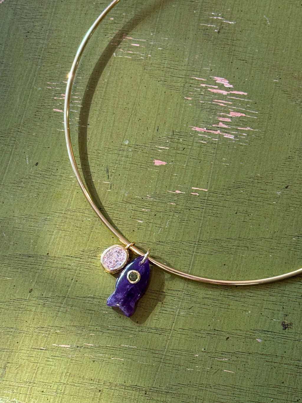 Charm Necklace - Purple Fish
