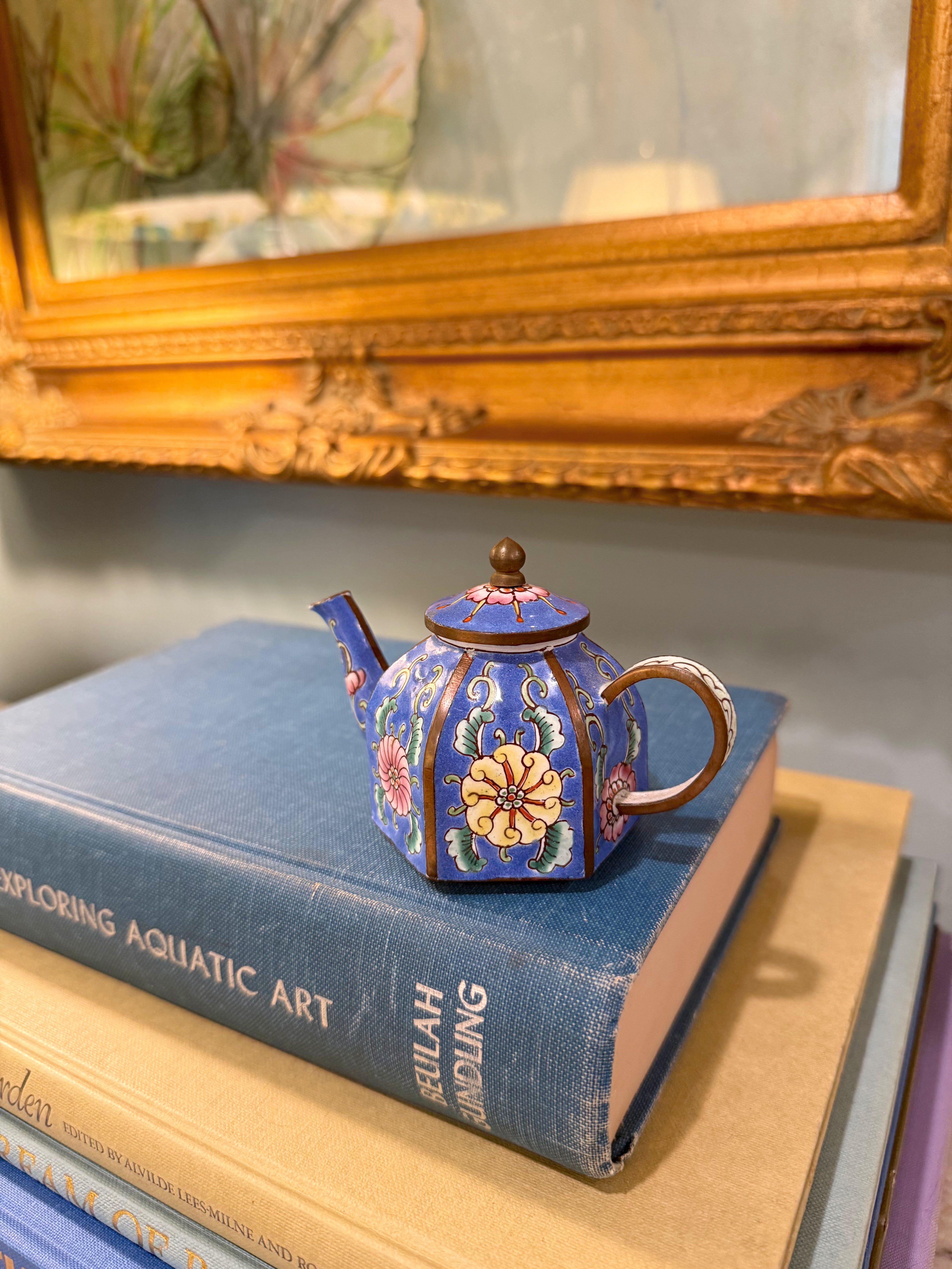 Chinese Enamel Cloisonne Mini Tea Pot