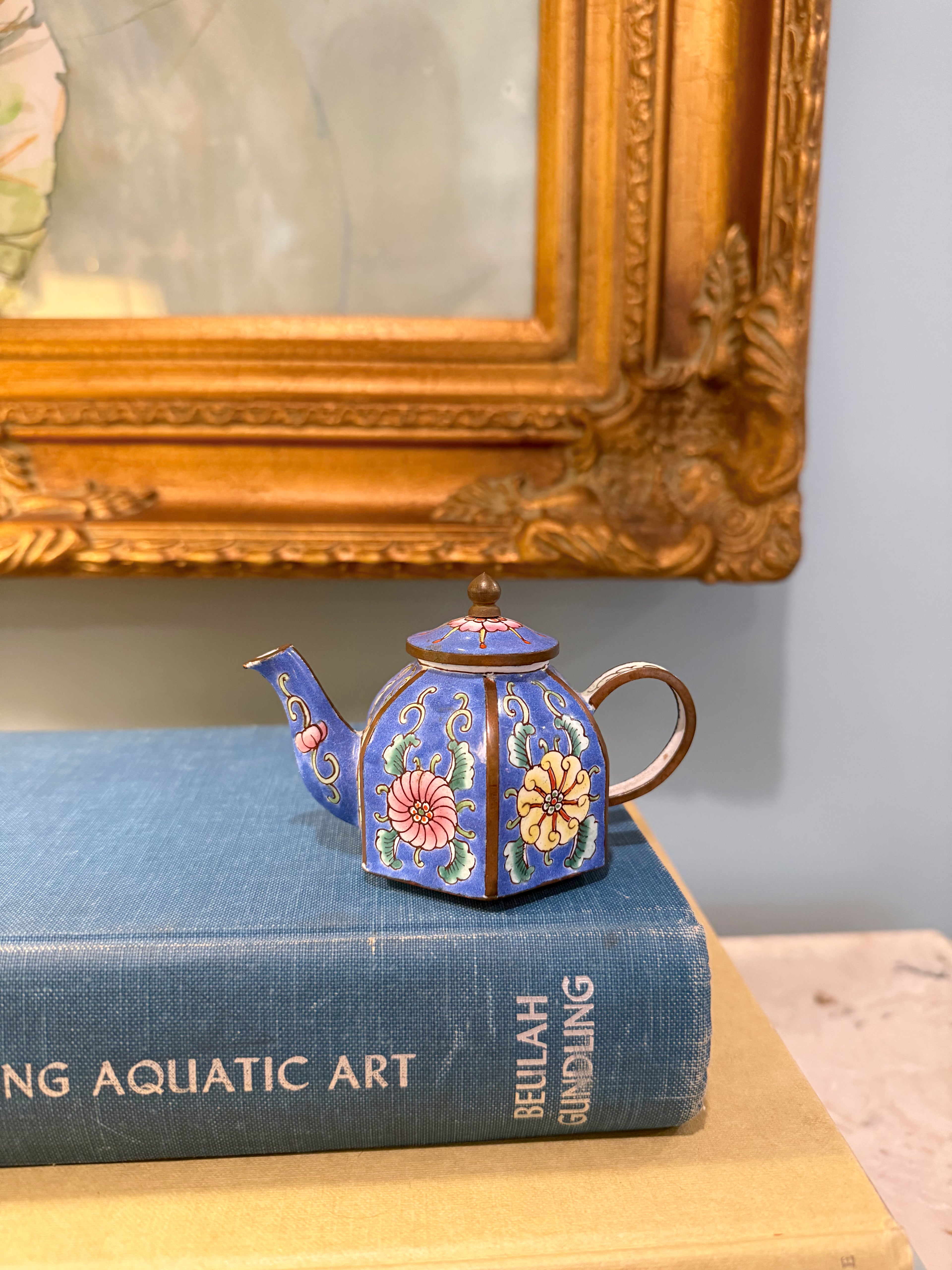 Chinese Enamel Cloisonne Mini Tea Pot