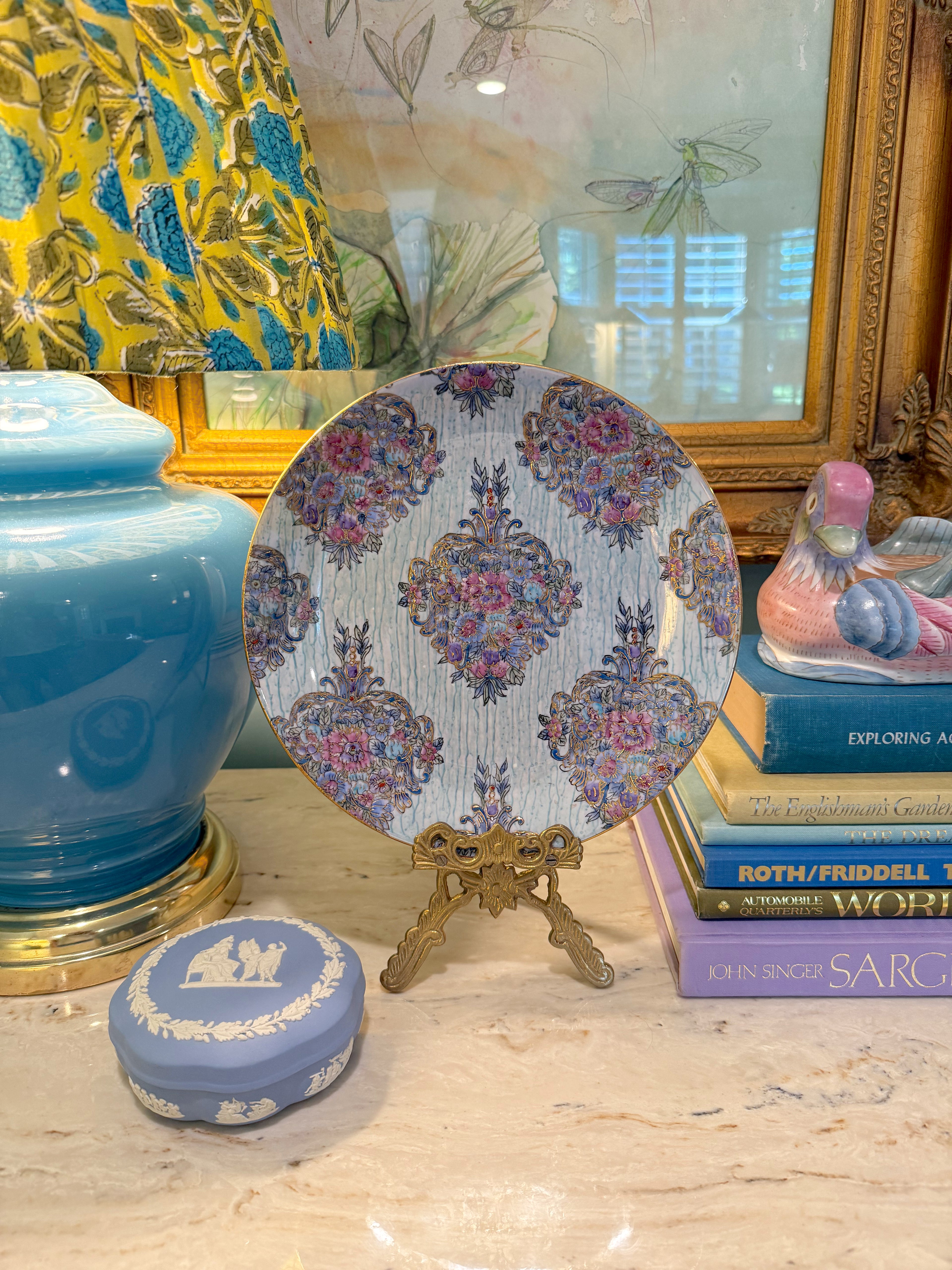 Vintage Porcelain Floral Plate