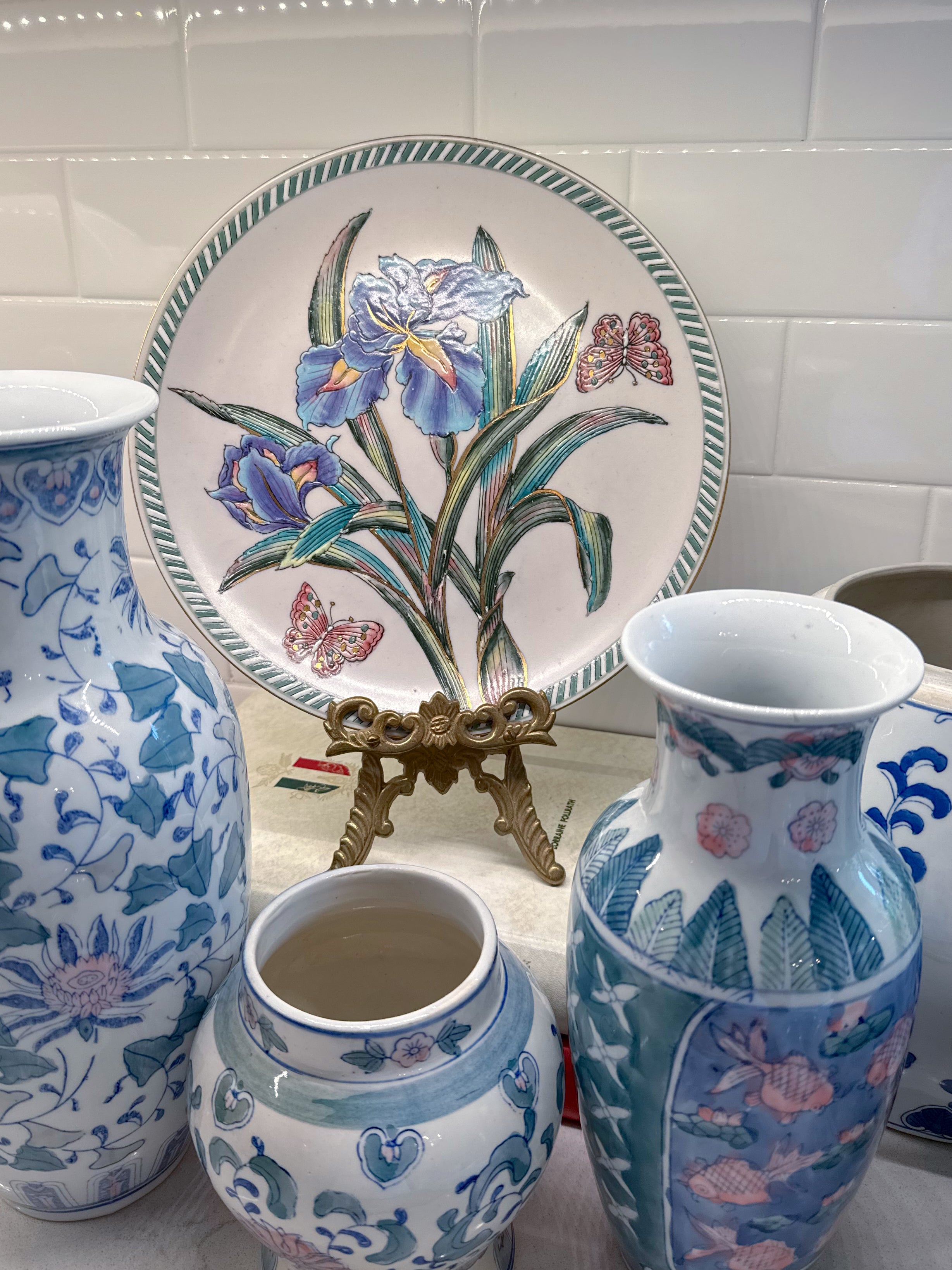 Floral Butterfly Plate