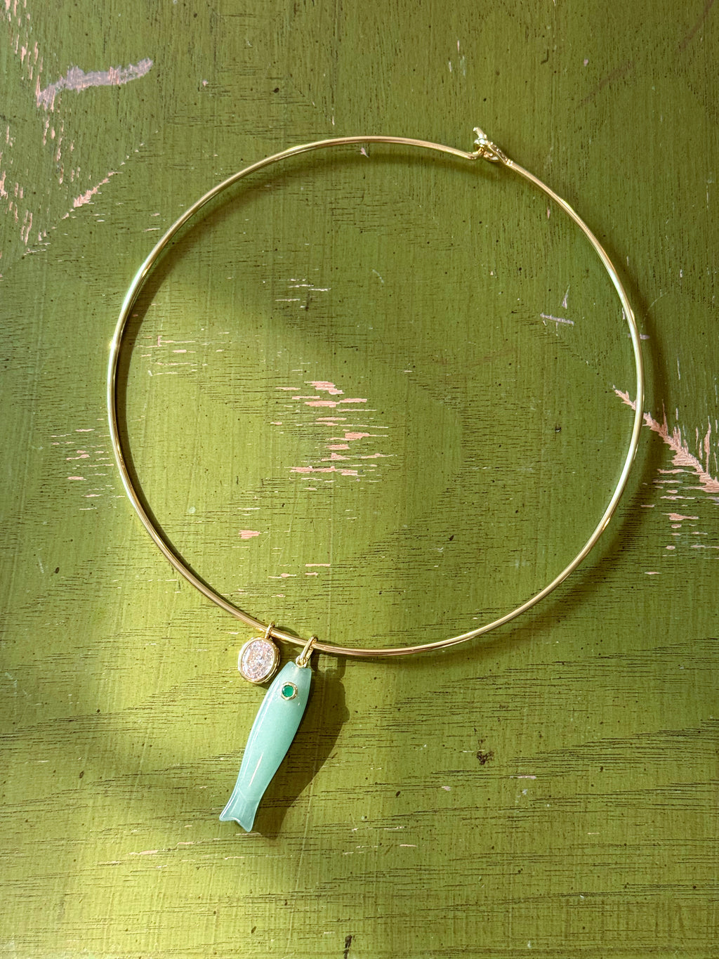 Charm Necklace - Mint Fish
