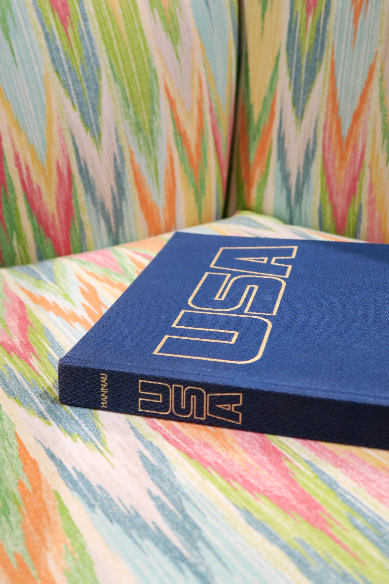 USA Linen Cover Coffee Table Book