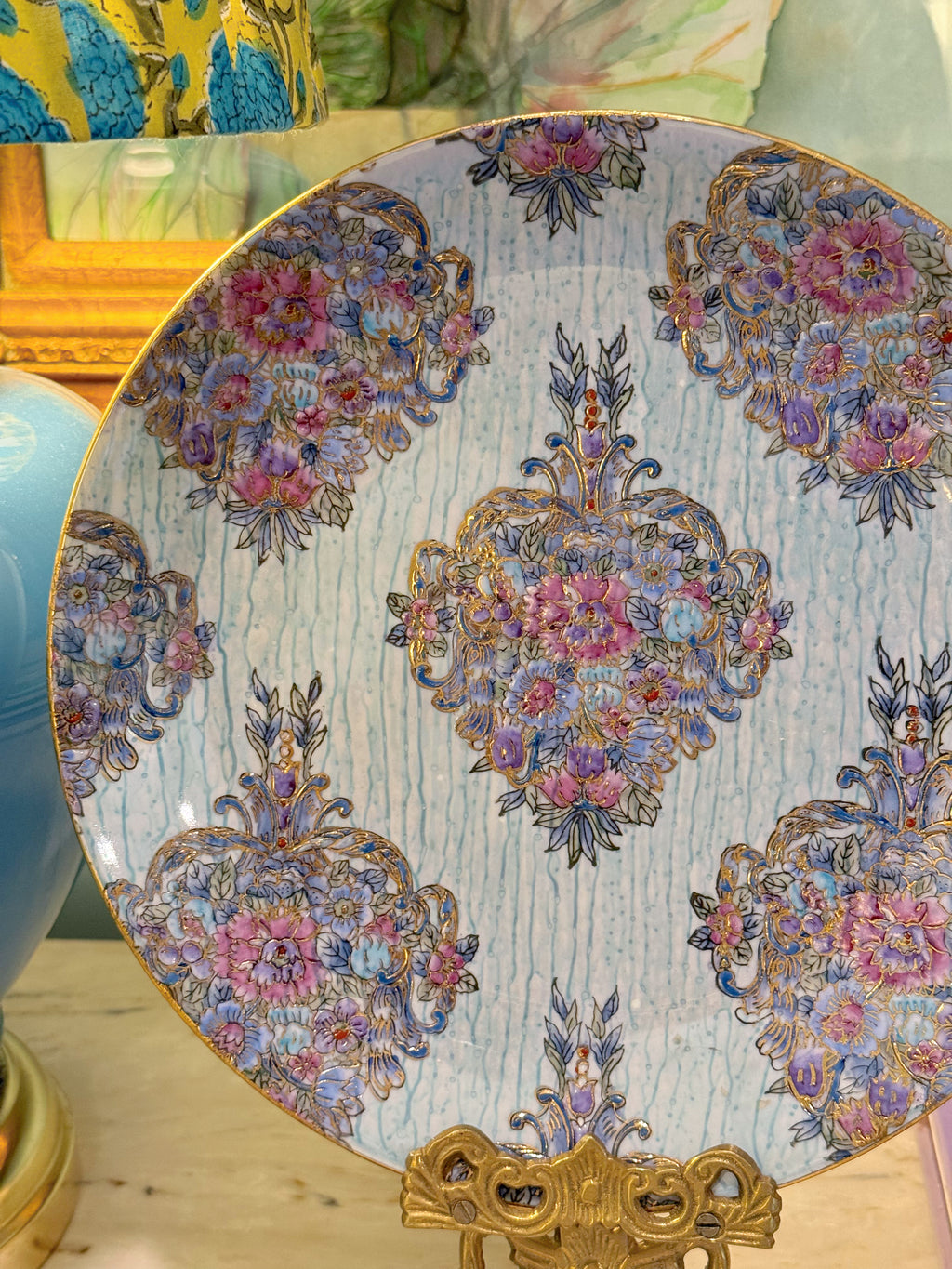 Vintage Porcelain Floral Plate