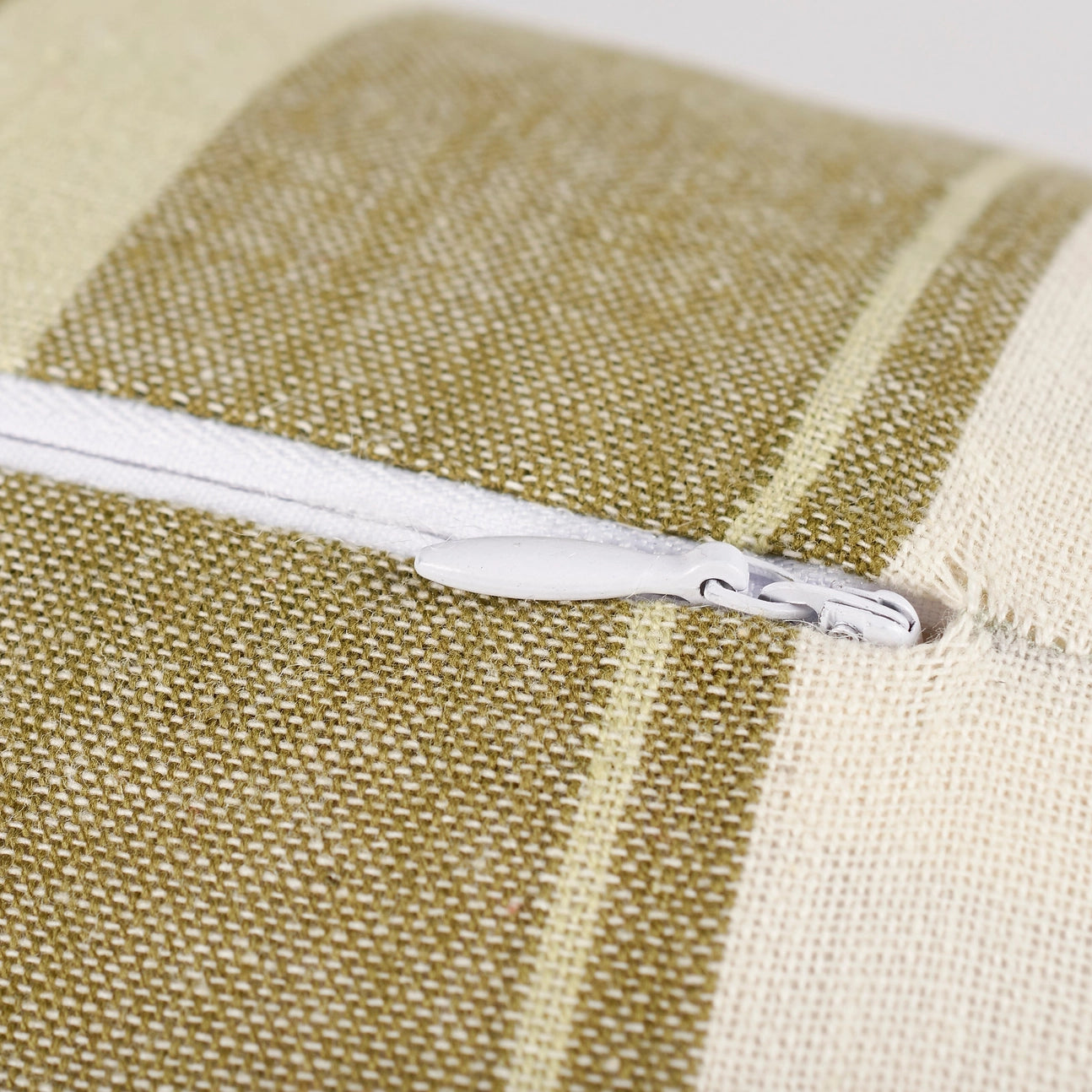 Green Stripe Bolster Pillow